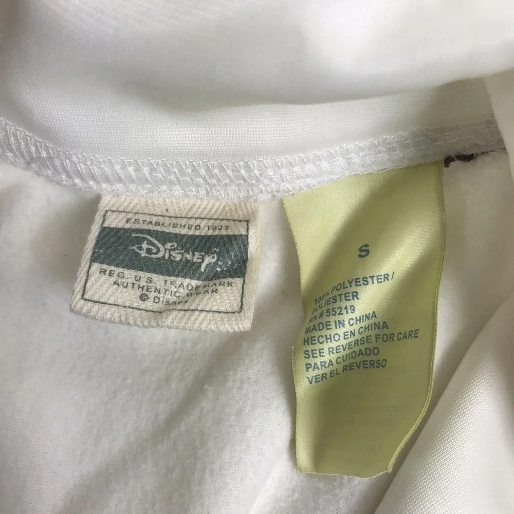Disney Bambi Track Jacket Youth Size Small White PInk Vintage